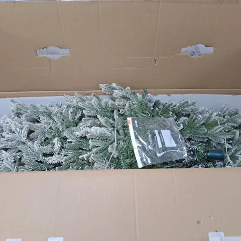SANTA'S BEST PRE-LIT SNOW KISSED AUBURN CHRISTMAS TREE 6FT - COLLECTION ONLY