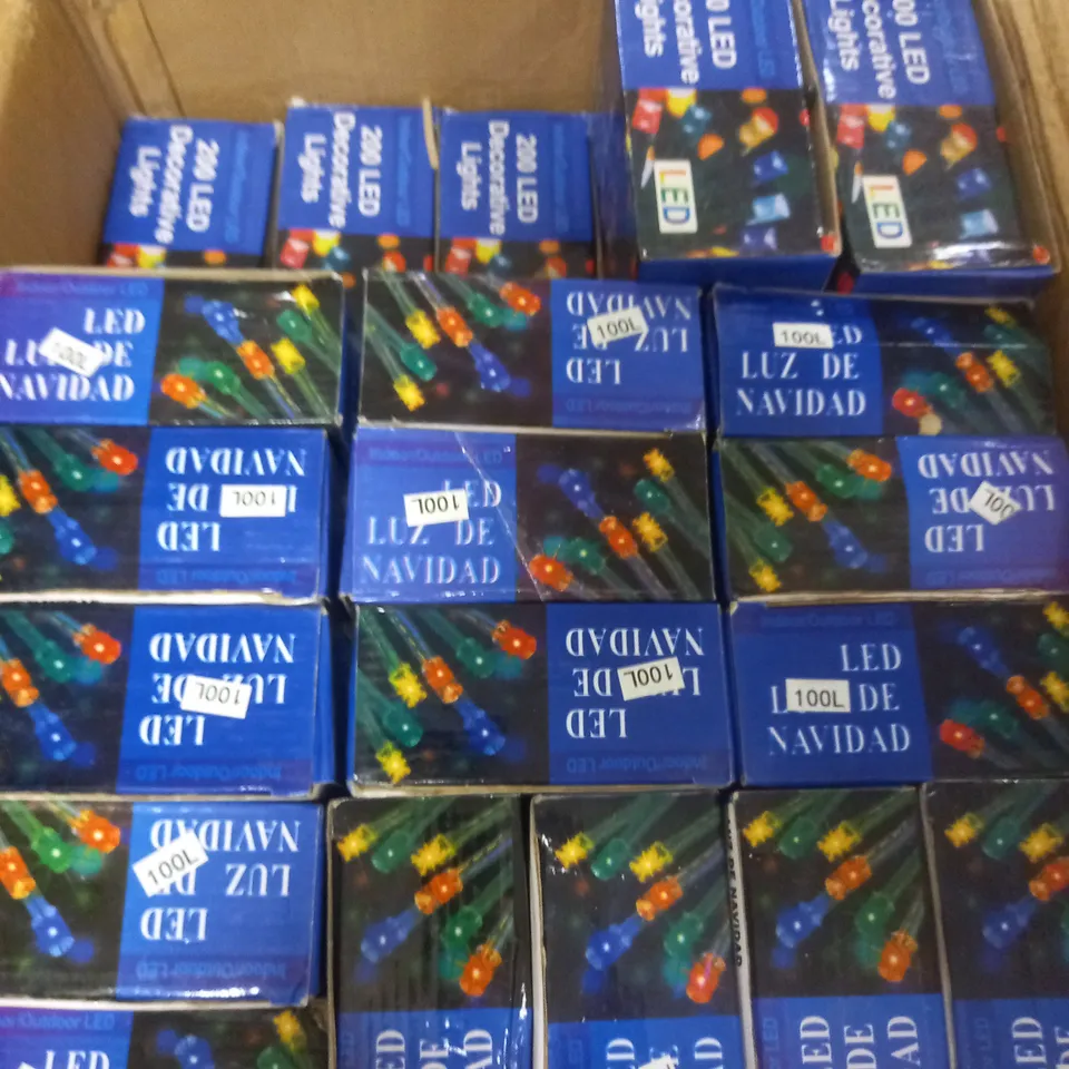 BOX OF APPROX 60 200 DECORATIVE LED LIGHTS