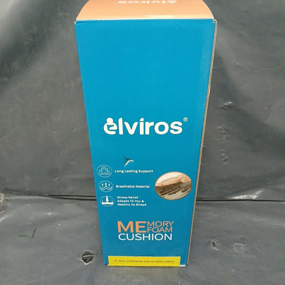 BOXED SEALED ELVIROS MEMORY FOAM CUSHION 