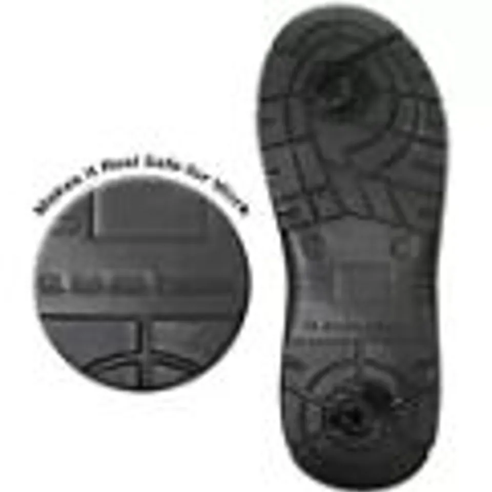 BRAND NEW ROCKLANDER MEN WORK BOOTS WITH CAP ANKLE PROTECTOR AND LEATHER STEEL TOE SAFETY SHOES SIZE 12
