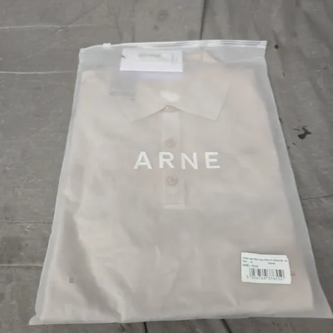 BAGGED ARNE COTTON AND SILK POLO SHIRT - SIZE M