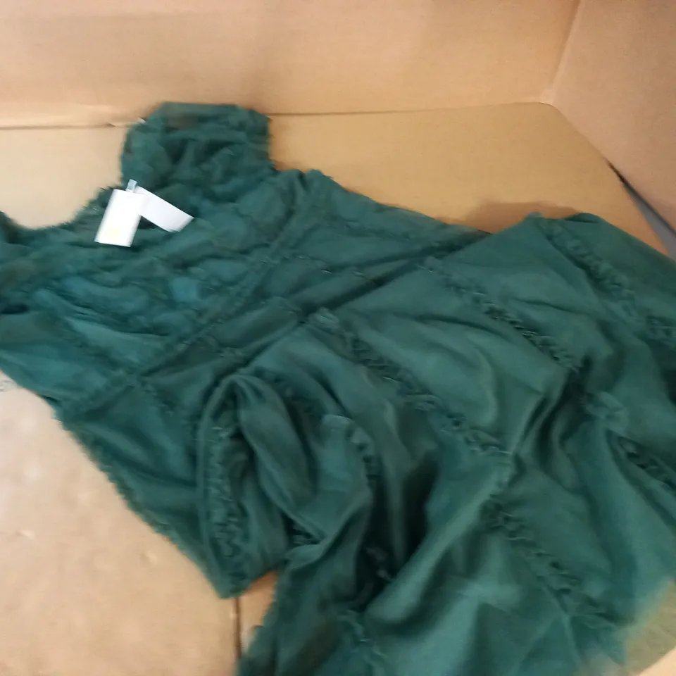 BODEN GREEN NETTED DRESS - 18 R