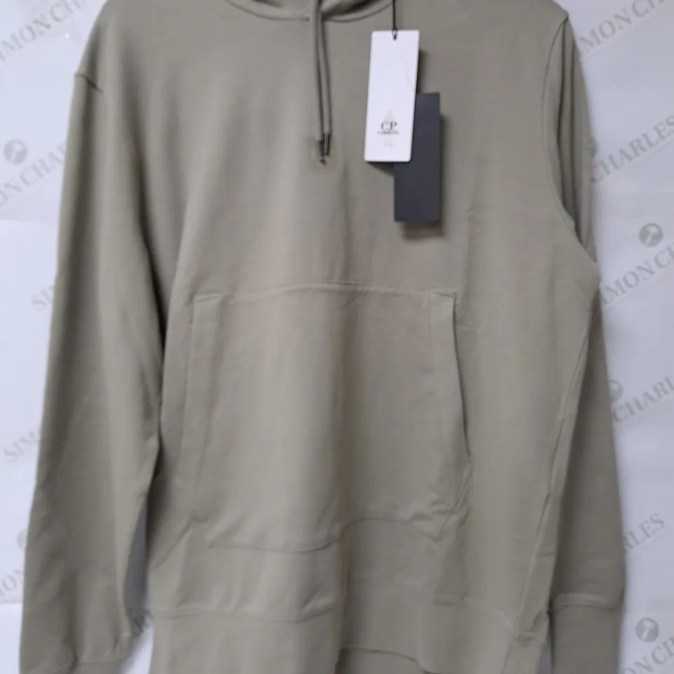 C.P COMPANY STRETCH HOODIE - KHAKI - XL