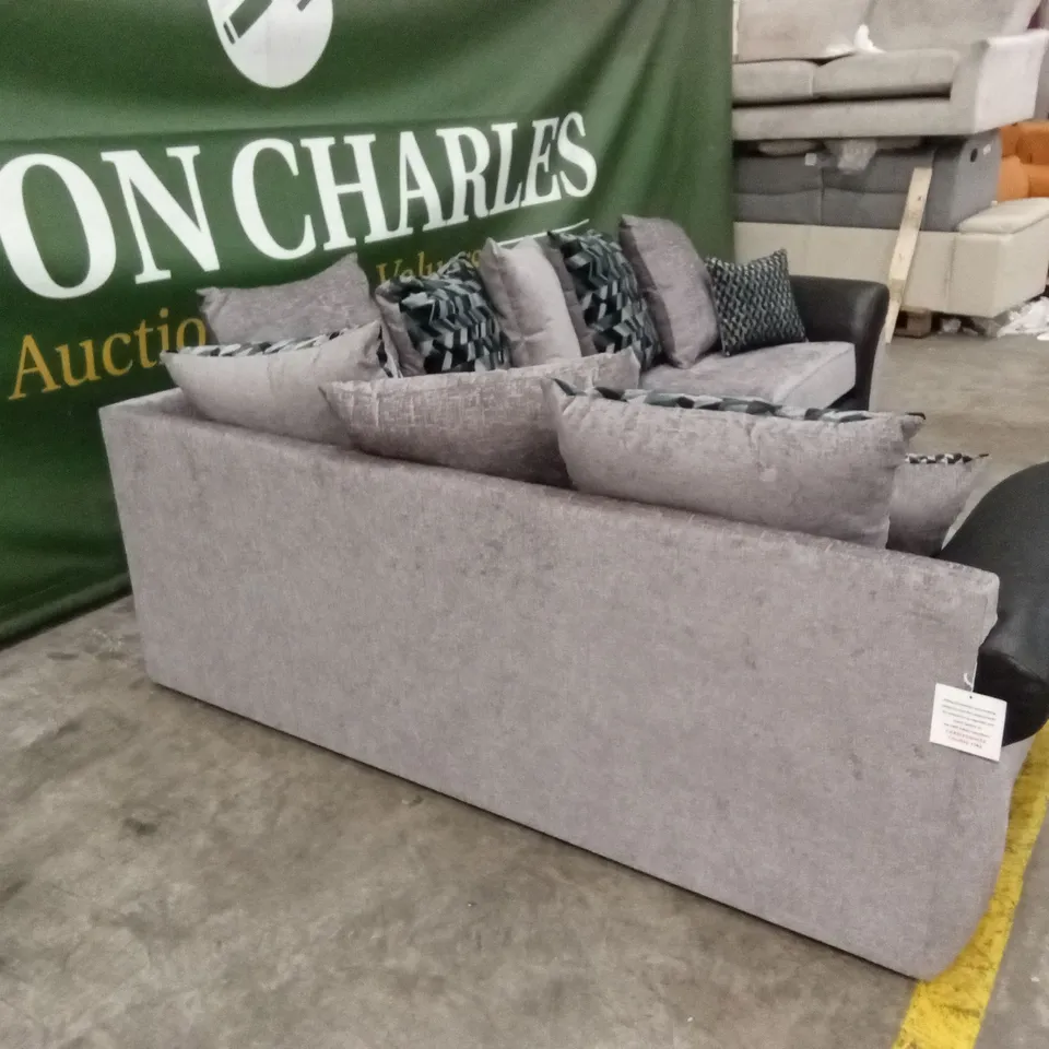 NARVA FABRIC/FAUX LEATHER CORNER GROUP SOFA RRP £1699