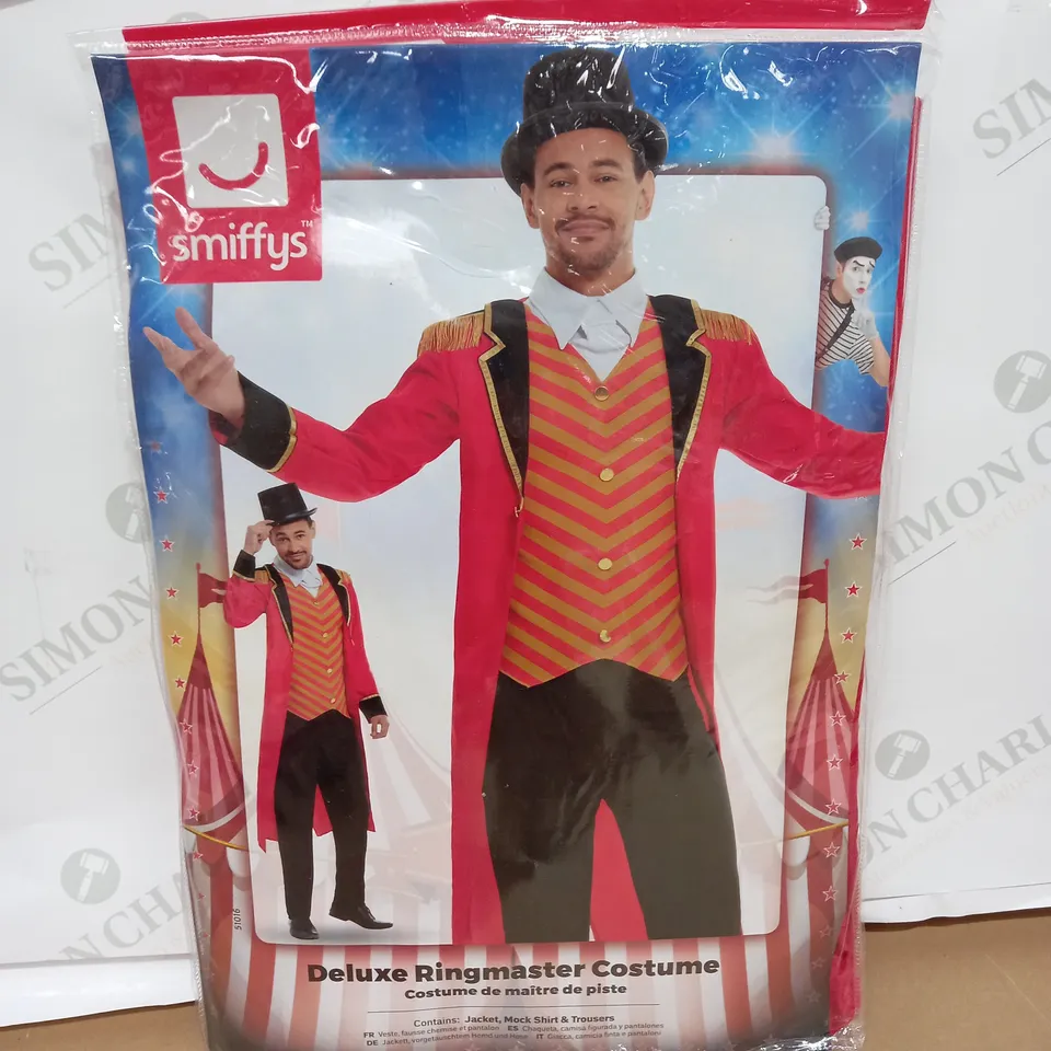 SMIFFYS 51016L DELUXE RINGMASTER COSTUME, MEN, RED
