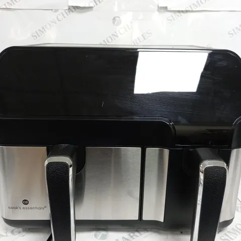 BOXED COOK'S ESSENTIALS 7.7L DUAL AIR FRYER IN BLACK