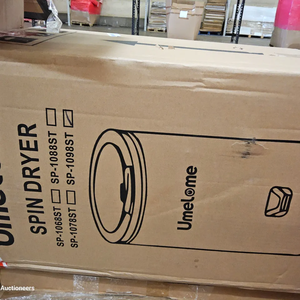 PALLET OF ASSORTED ITEMS TO INCLUDE, 3 × FOLDING EXCERCISE BIKES, SPIN DRYER, HAIR DRYER.