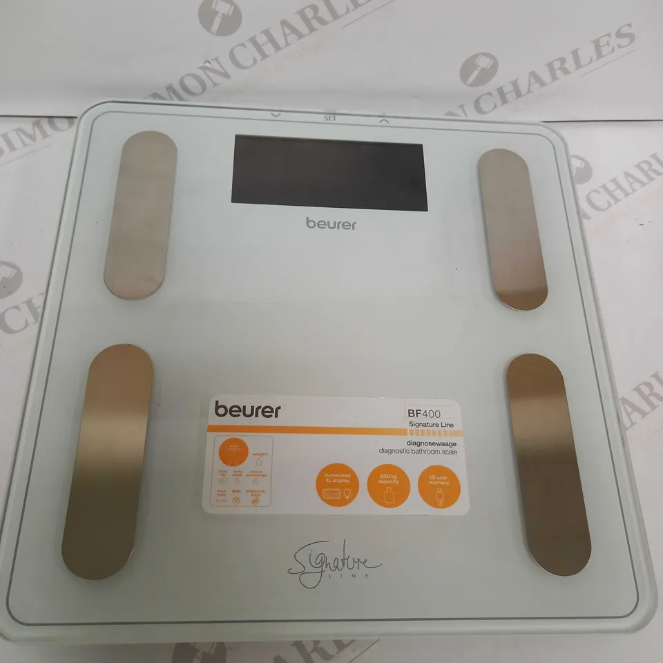 BEURER BF400 WHITE SIGNATURE LINE BODY ANALYSIS SCALE