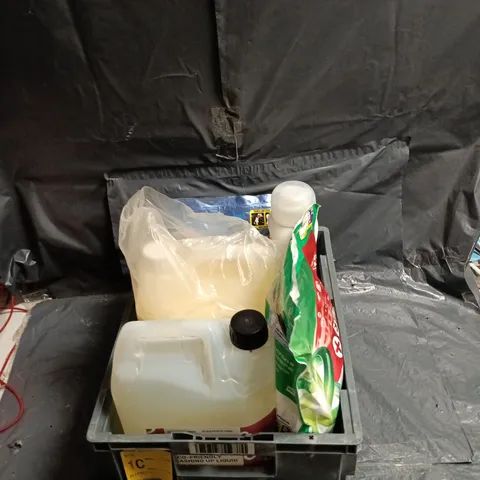 BOX OF FIVE ASSORTED CLEANING PRODUCTS TO INCLUDE: DISHWASHER PODS AND FABRIC CONDITIONER