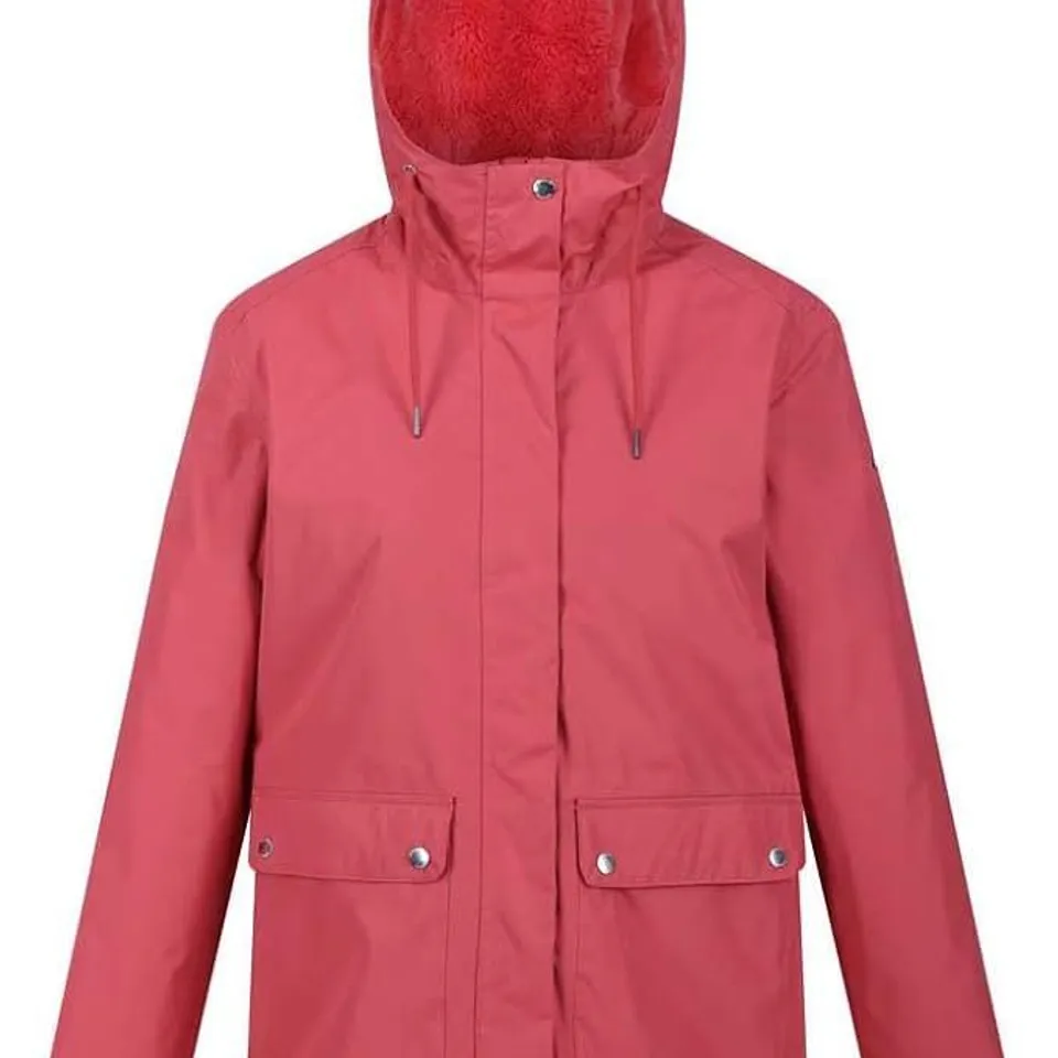 BRAND NEW REGATTA WOMENS BROADIA WATERPROOF HOODED JACKET IN MINERAL RED - SIZE 16