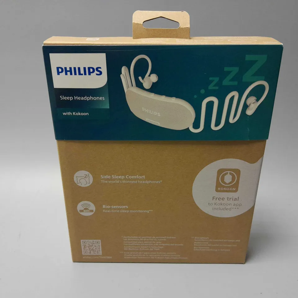 BOXED AND SEALED PHILIPS SLEEP HEADPHONES WITH KOKOON