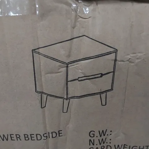 BOXED ALICIA 2 DRAWER BEDSIDE - ANTHRACITE (1 BOX)