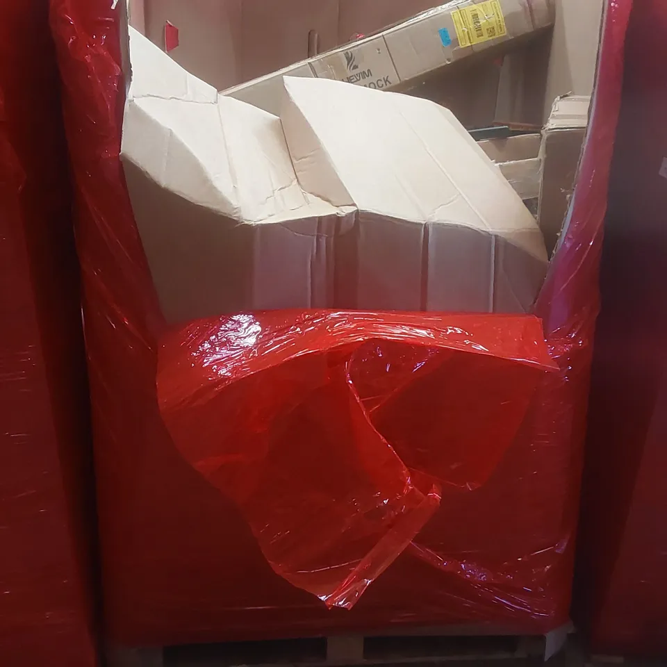 PALLET CONTAINING A VERY LARGE QUANTITY OF ASSORTED ITEMS INCLUDING: HAMMOCK, ELECTRIC BUG ZAPPER, RETRACTABLE GATE ECT