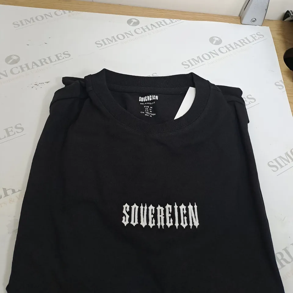 SOVEREIGN BLACK TEE SIZE M 