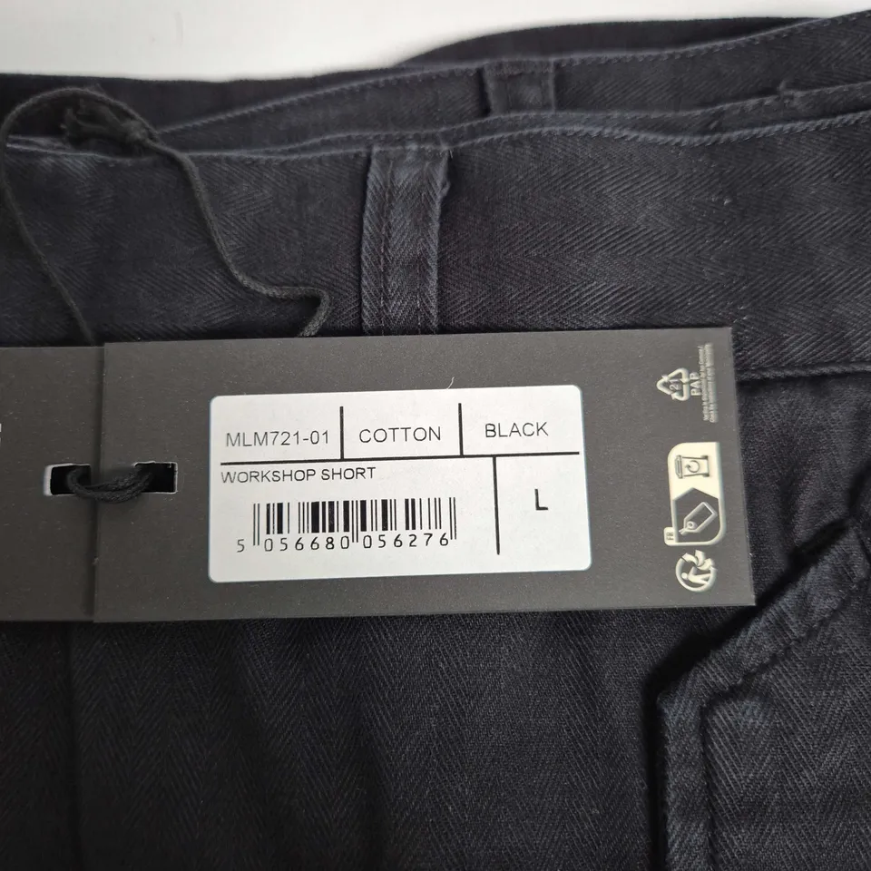 REPRESENT WORKSHOP SHORT – COTTON, BLACK, UK L (MEN'S)