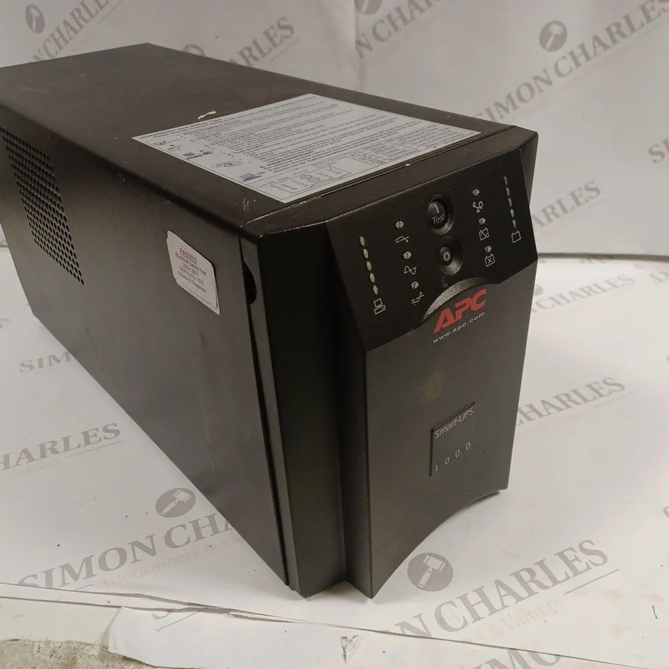 APC SMART UPS 1000 UNINTERUPTABLE POWER SUPPLY