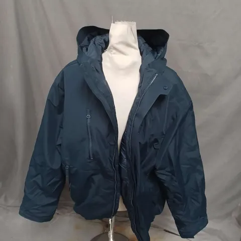 HOLLISTER HOODED JACKET IN NAVY SIZE L