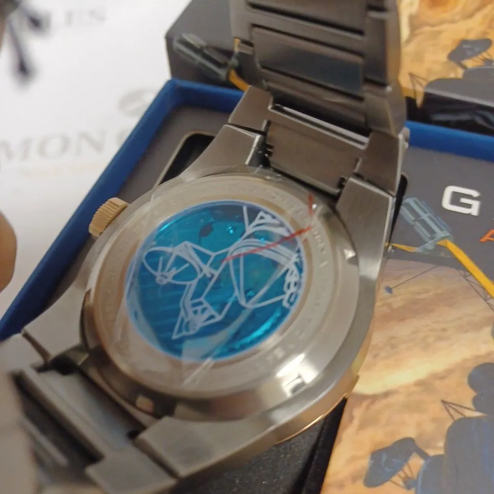 BOXED NUBEO GENTS GALLILEO LTD ED AUTOMATIC WATCH 435/500 STAINLESS STEEL - WITH NUSOUND WIRELESS EAR BUDS