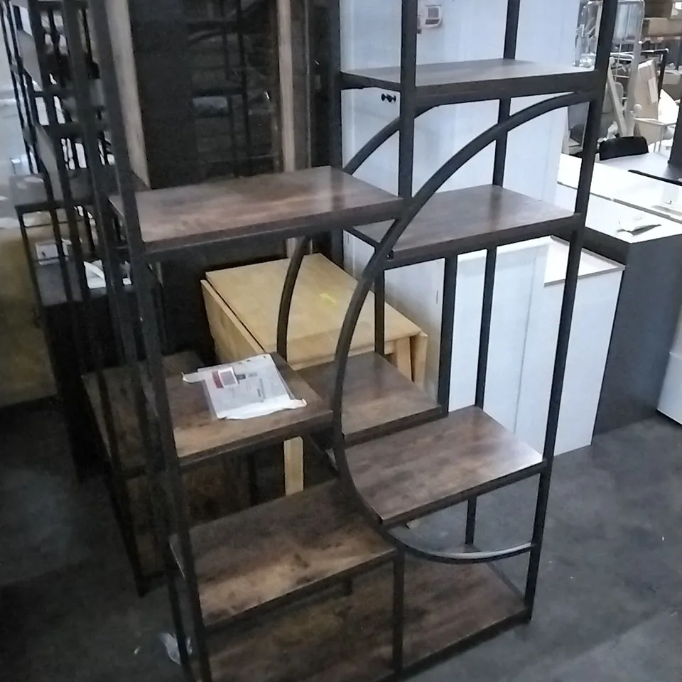 ALBERICO BOOKCASE - BLACK/BROWN