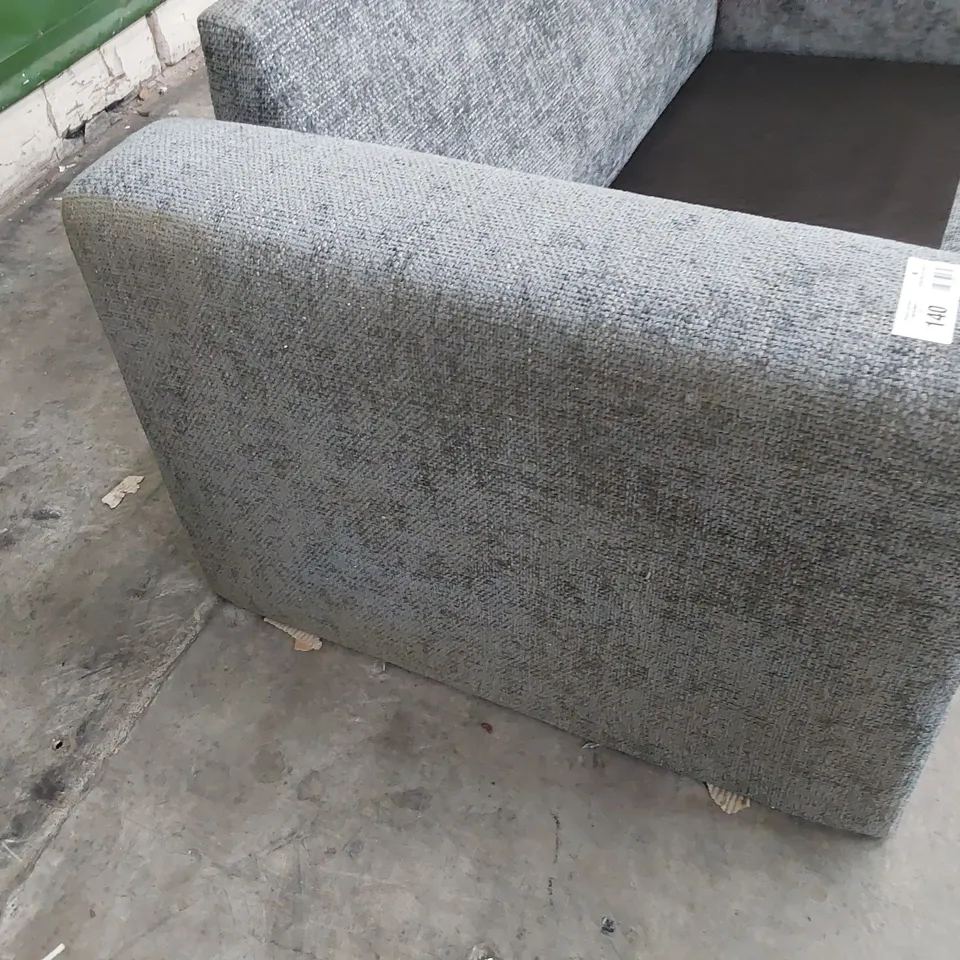 DESIGNER THREE SEATER SOFA FRAME GREY FABRIC 