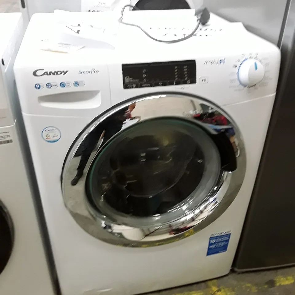 CANDY SMART PRO FREE STANDING 9KG WASHING MACHINE IN WHITE, MODEL: CSO1493TWCE