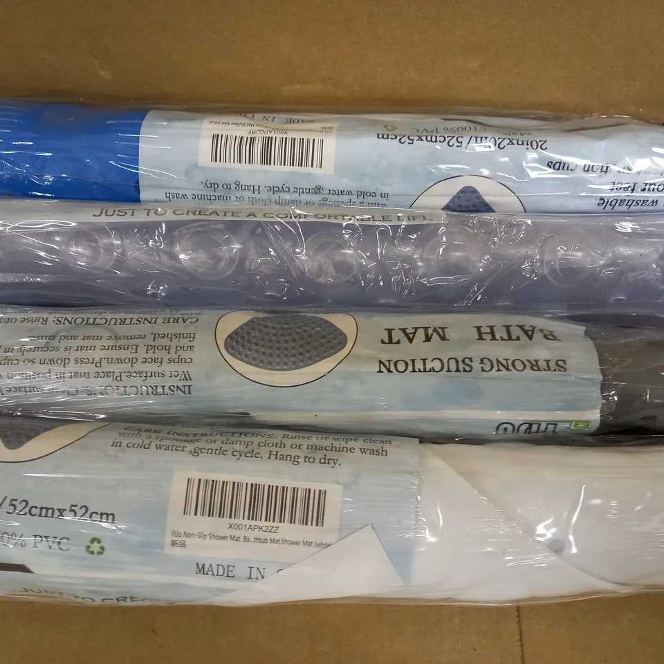 LOT OF APPROXIMATELY 10 ASSORTED YIJU STRONG SUCTION BATH MATS IN VARIOUS COLOURS