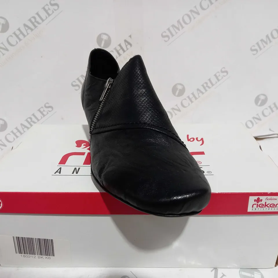 RIEKER SHOE BOOT BLACK SIZE 6