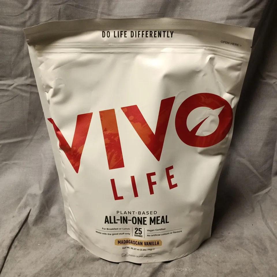 VIVO LIFE ALL-IN-ONE PLANT-BASED MEAL POWDER – MADAGASCAN VANILLA (25 SERVINGS) (1KG)
