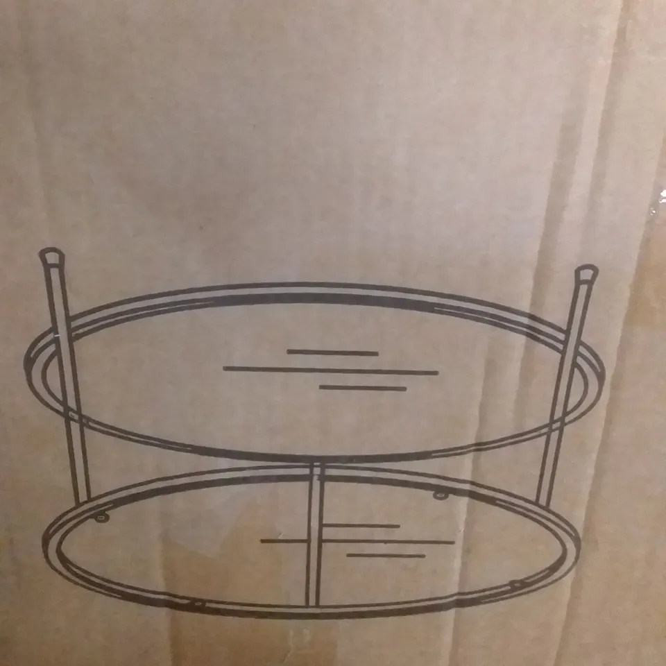 BOXED COFFEE TABLE - CLEAR/GOLD