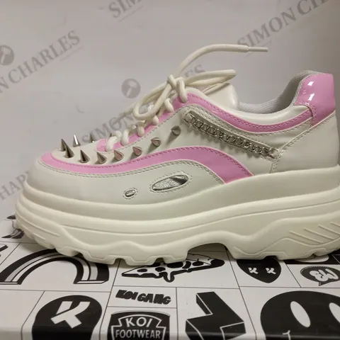 KOI VEGAN SPIKE DETAIL PLATFORM TRAINERS UK SIZE 5