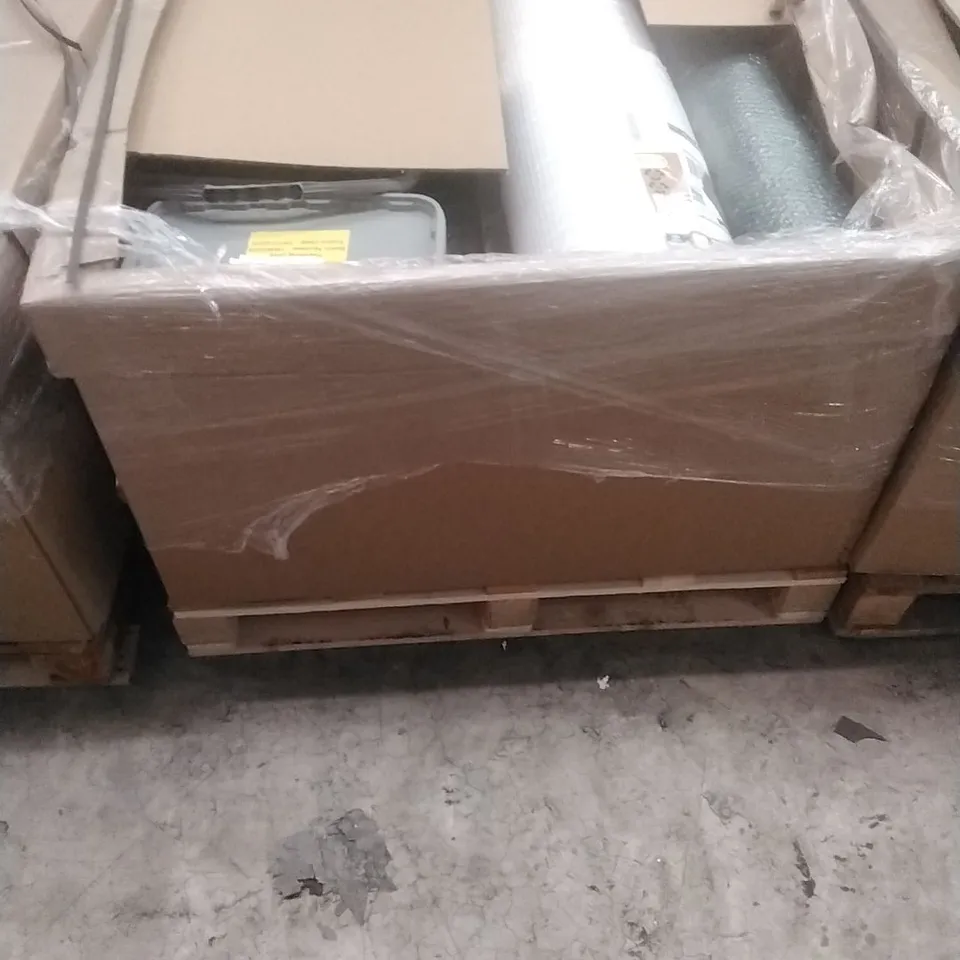 PALLET OF ASSORTED DIY, HOME IMPROVEMENT AND BUILDING PRODUCTS TO INCLUDE; PERMANENT POTHOLE REPAIR, BUBBLE WRAP ETC