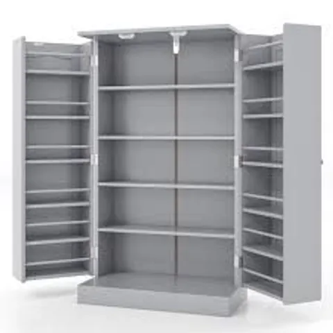 BOXED COSTWAY 2 DOOR PANTRY CABINET WITH 6 ADJUSTABLE SHELVES