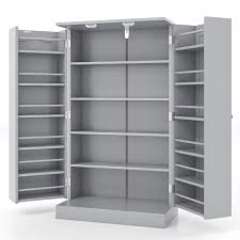 BOXED COSTWAY 2 DOOR PANTRY CABINET WITH 6 ADJUSTABLE SHELVES