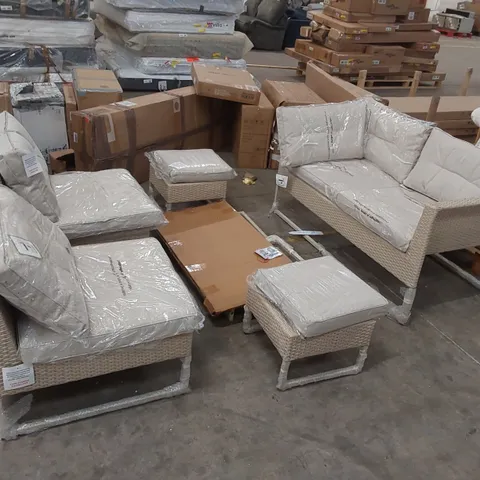 OUTDOOR GARDEN RATTAN SOFA SET - BEIGE