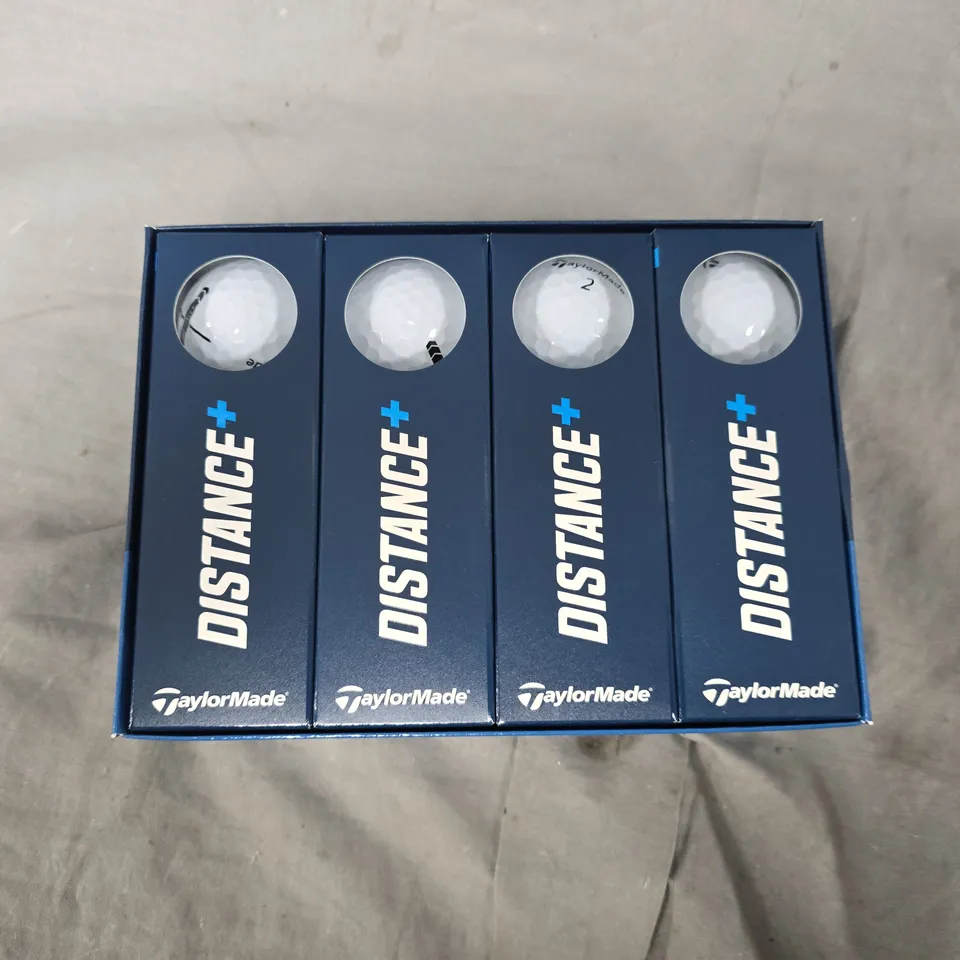 BOXED TAYLORMADE 2025 DISTANCE+ GOLF BALLS - WHITE DOZEN 