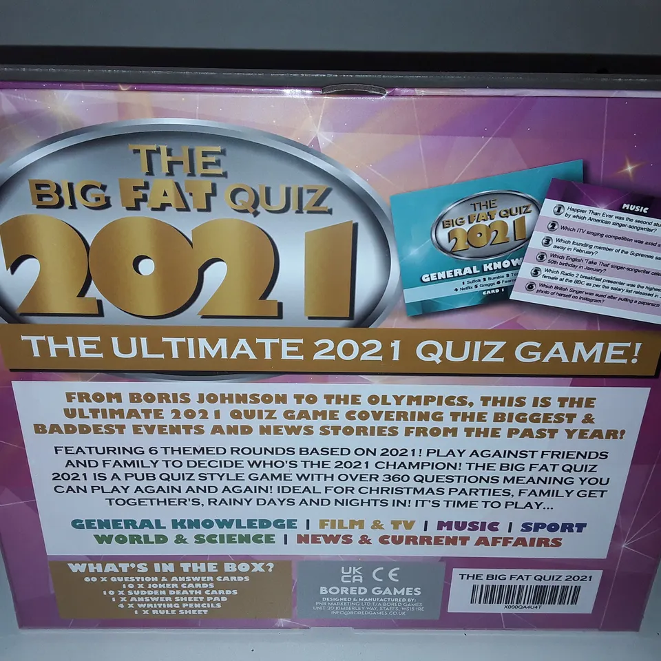 LOT OF 14 SEALED BRAND NEW THE BIG FAT QUIZ 2021