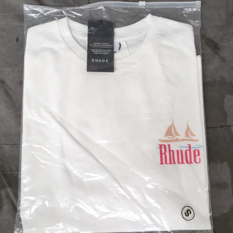 BAGGED RHUDE T-SHIRT IN OFF WHITE SIZE SMALL