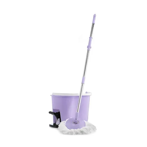 SPIN MOP BUCKET SYSTEM WITH 2 MICROFIBRE HEADS