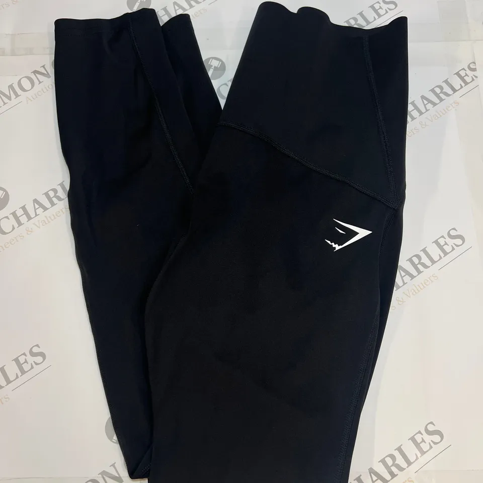 GYMSHARK HIGH WAISTED TRAINING LEGGINGS IN BLACK SIZE M