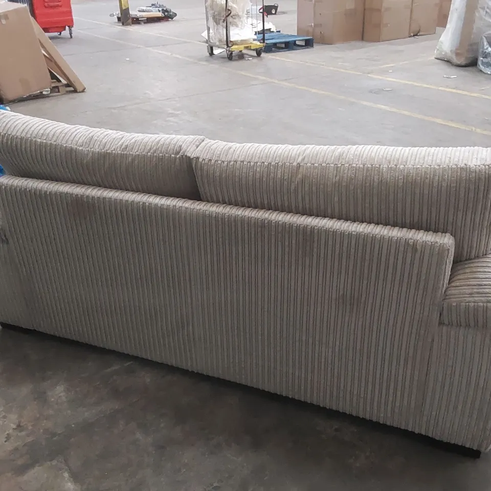 AMALFI STANDARD BACK 3 SEATER FABRIC SOFA - CREAM RRP £579