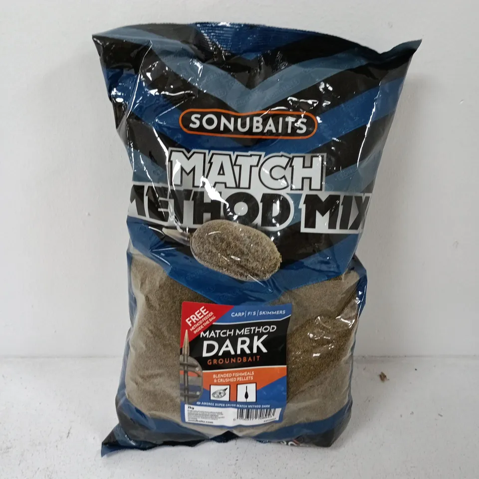 SONUBAITS MATCH METHOD MIX DARK 2KG GROUNDBAIT 