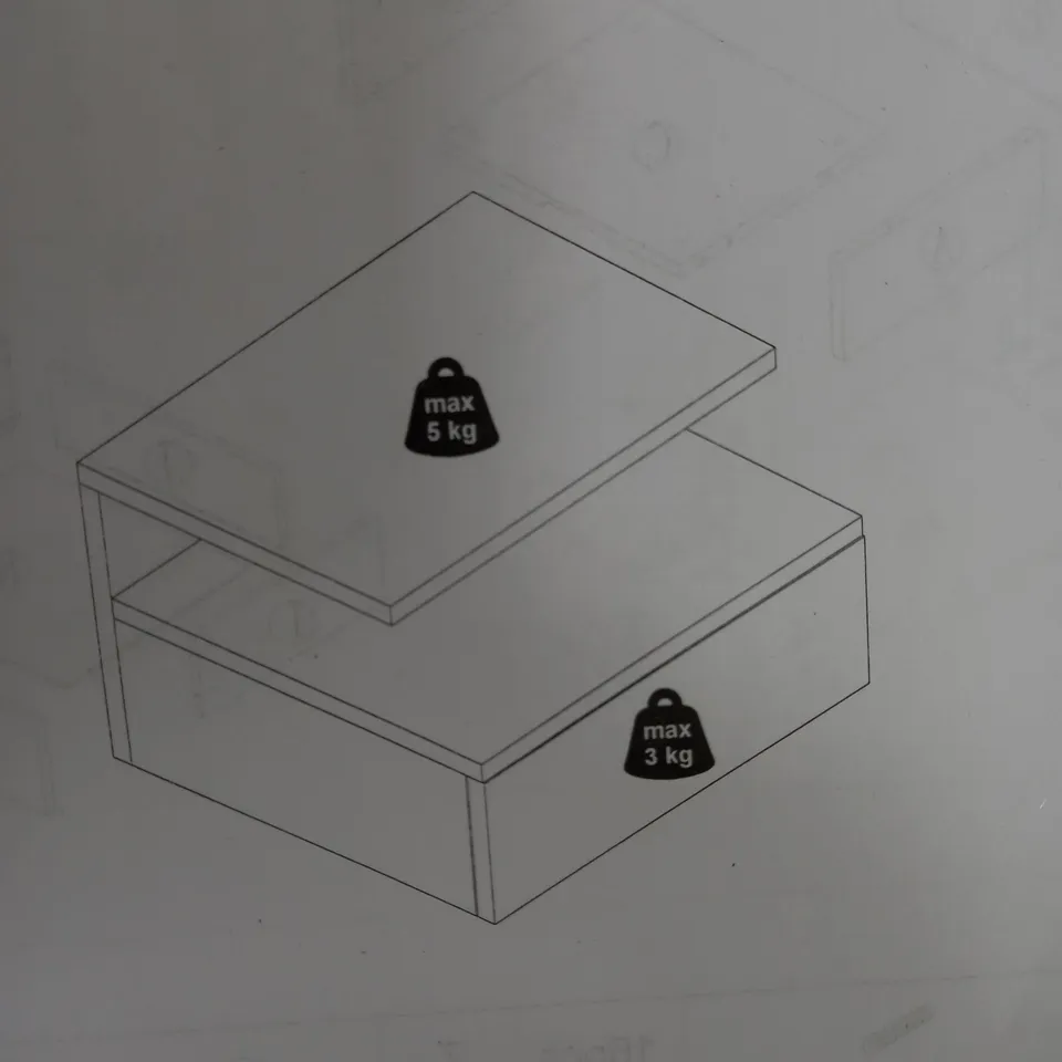 BOXED ASHLAN DRAWER BEDSIDE TABLE BLACK