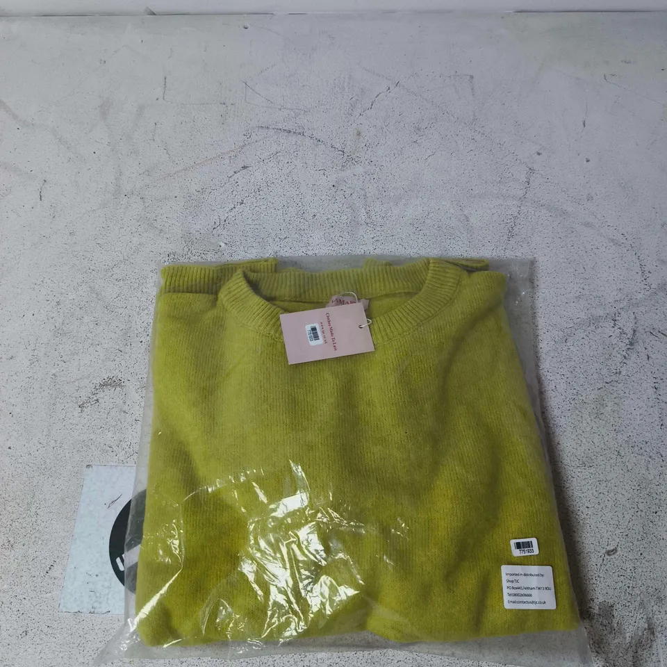 LA MAREY LONDON KNITWEAR – WOMEN'S XL LIME YELLOW JUMPER (NEW WITH TAGS)