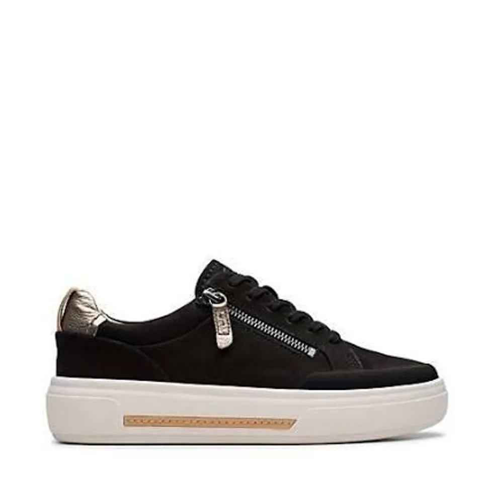 BOXED CLARKS HOLLYHOCK ZIP TRAINERS SIZE 6