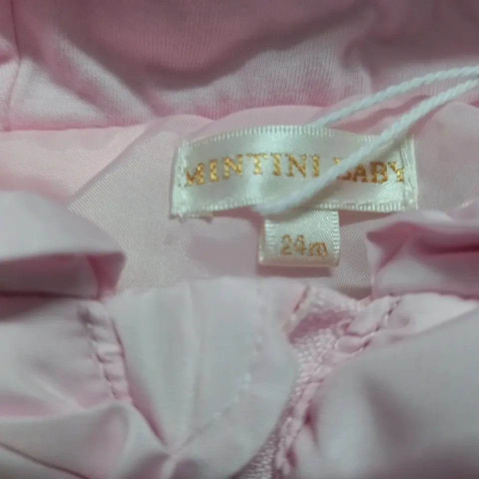 MINTINI BABY PINK WITH BOW DETAIL COAT - 24 MONTHS