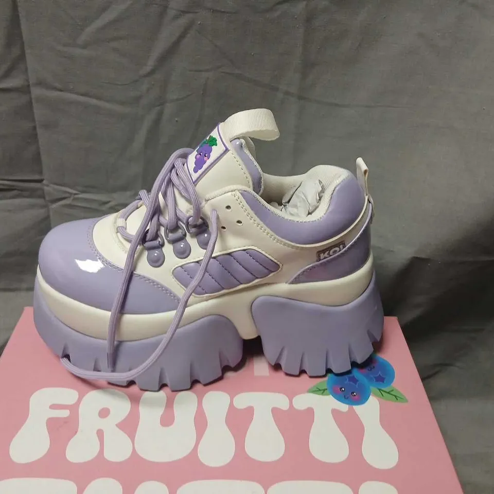 KOI FRUTTI TUTTI GRAPE JELLY TRAINERS - PURPLE, KIDS' UK SIZE 3