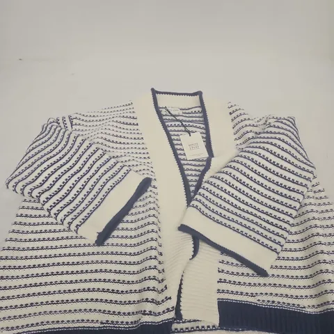 WHITE STUFF KYLIE CARDIGAN – BLUE MULTI, UK SIZE M