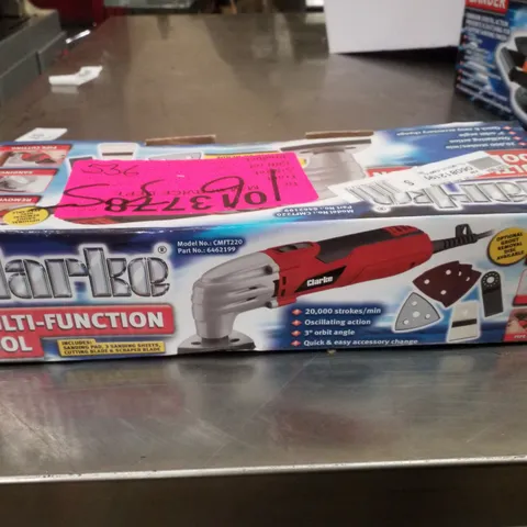 BOXED CLARKE CMFT220 MULTI-FUNCTION TOOL WITH ACCESSORY KIT