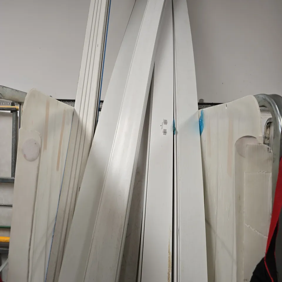 APPROXIMATELY 10 ASSORTED PVC PANELLING PIECE IN WHITE - COLLECTION ONLY