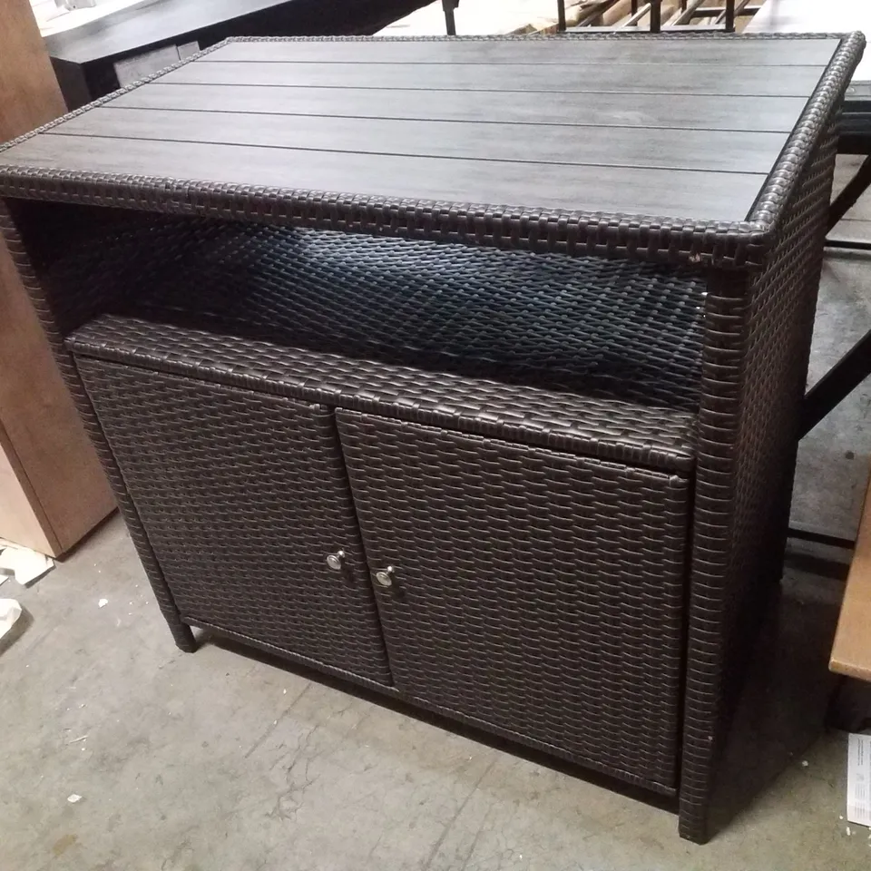 RECTANGULAR METAL OUTDOOR BUFFET & CONSOLE TABLE , 90.9CM CM W 53.6CM CM D